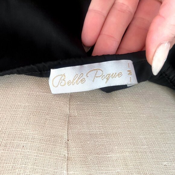 Belle Poque Black Nylon Slip with Lace - Picture 6 of 6